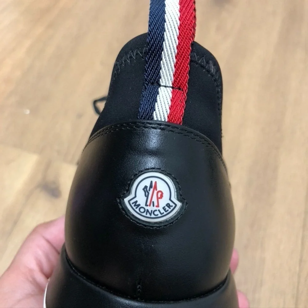 Moncler Emilien Sneakers Mens 41 US 8 Black Activewear Athleisure Lightweight